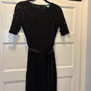Black lined knee-length Pim+Larkin lace dress